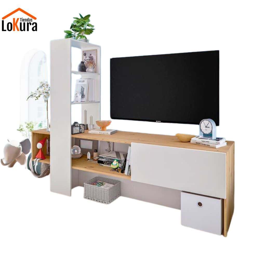modular de tv moderno de madera