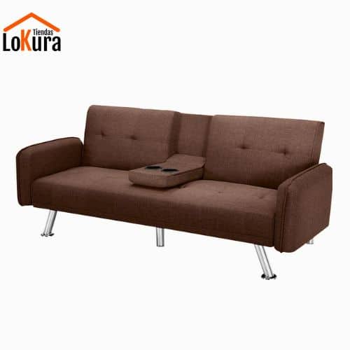 Sofá cama multifuncional Marrón