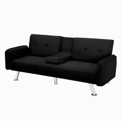 Sofá cama multifuncional negro