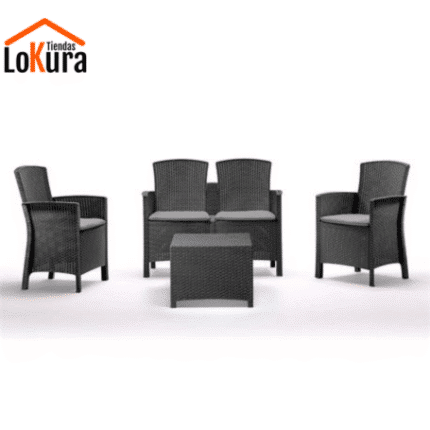 Conjunto de mesa y sillones de jardín