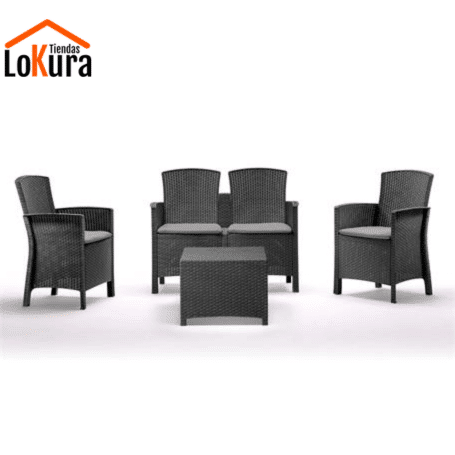 Conjunto de mesa y sillones de jardín