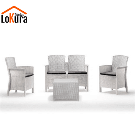 Conjunto de mesa y sillones de jardín