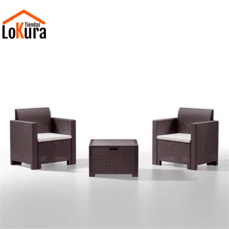 Juego de sillones y mesa de jardín