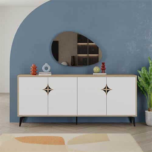 Aparador de melamina para comedor de 185x40x79 cm