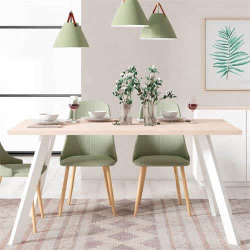 Comedor de madera y metal