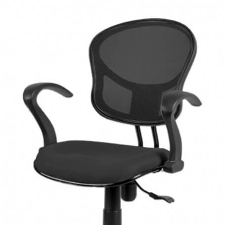 Silla de escritorio con ruedas con respaldo acolchonado y base de acero resistente
