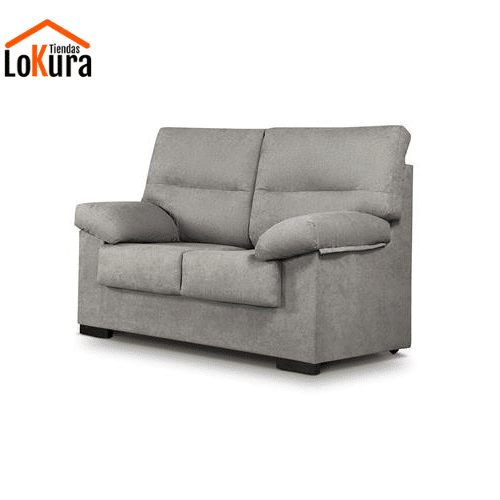 Sofá de 2 plazas en color gris perlas y Medidas: L145 x F95 x A100 cm