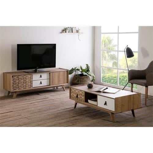mesa de centro de sala madera