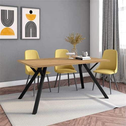 mesa rectangular de madera para cocina