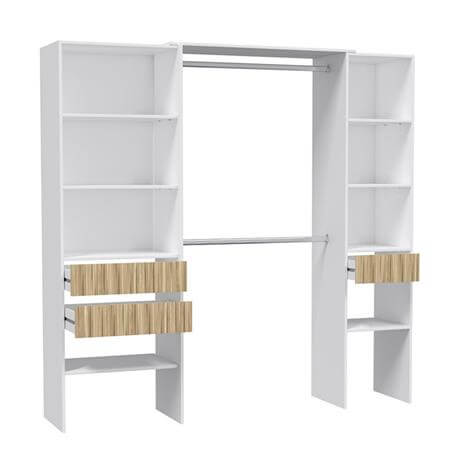 vestidor blanco y madera