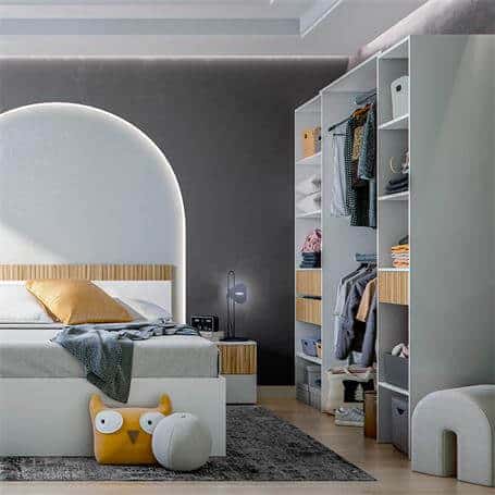 vestidor blanco y madera