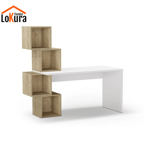 Escritorios con estantes de madera ideal para oficinas y habitaciones de estudio