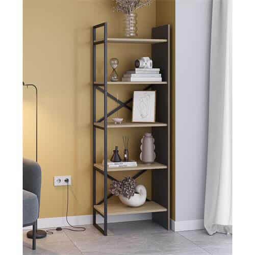 Estantería metálica salón de estilo industrial
