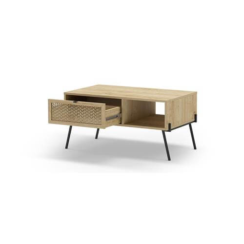 Mesa baja madera y hierro