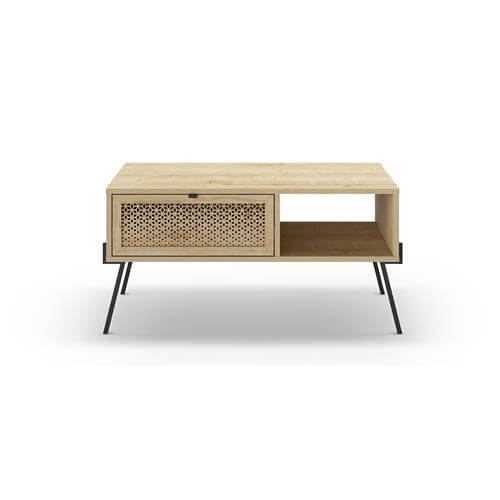 Mesa baja madera y hierro