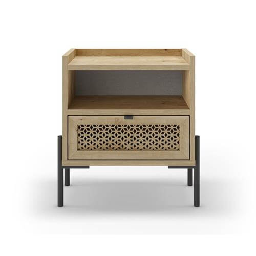 Mesa de noche de melamina de diseño industrial
