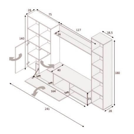 Muebles modulares para sala