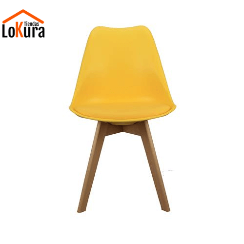 sillas ergonómicas para comedor amarillas con diseño escandinavo para comedores modernos