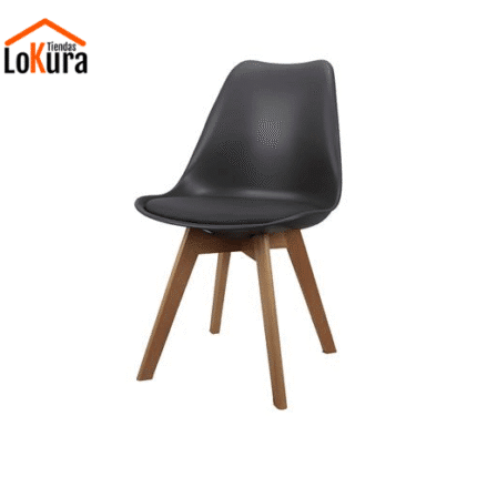 sillas ergonómicas para comedor en color negro, estilo elegante