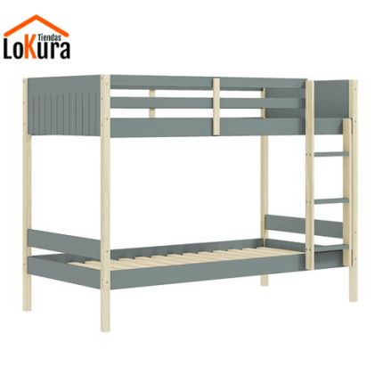 Cama litera 2 plazas de madera de pino