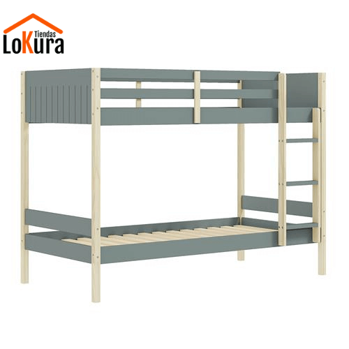Cama litera 2 plazas de madera de pino