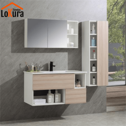 Conjunto mueble baño y columna Suspendidos