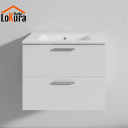 Mueble baño suspendido blanco