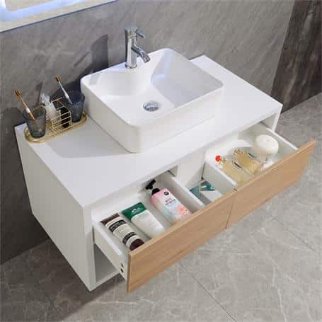 Mueble de baño con espejo y luz