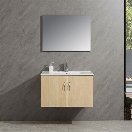 Mueble lavamanos con espejo