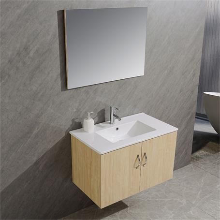 Mueble lavamanos con espejo