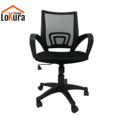 Silla escritorio con brazos negra