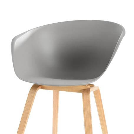Sillas de comedor estilo nórdico en gris, resistentes, cómodas y con medidas perfectas de 55x50x77 cm