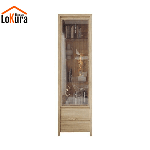 Vitrina cristal y madera