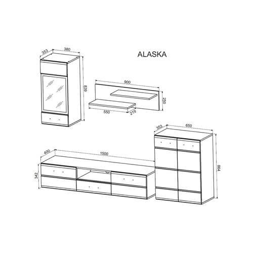 Composición de muebles para salón