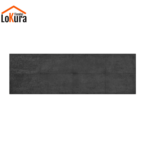 Cabecero de tela colgante modelo Costa, tapizado en tela de nido, disponible en gris oscuro y visón oscuro