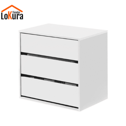 Cajonera blanca interior armario con 3 cajones