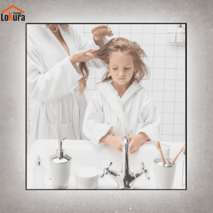 Espejo touch led para baño, diseño cuadrado de 80x80 cm, Espejo táctil con iluminación LED, cristal de 5 mm