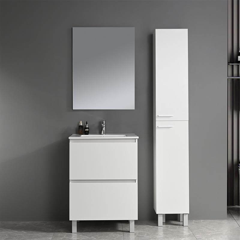 Gabinete baño lavabo Mueble lavabo blanco con diseño funcional, ideal para baños pequeños y grandes