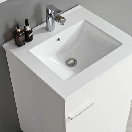 Mueble lavabo baño en color blanco con acabado resistente a la humedad