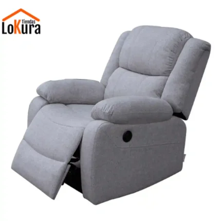 Butaca reclinable ajustable. Estructura sólida y robusta. Sistema de apertura eléctrica. Color: beige.