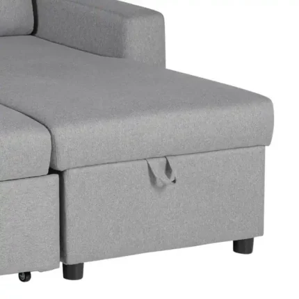 detalle del arcón del sofá chaise longue cama Momi