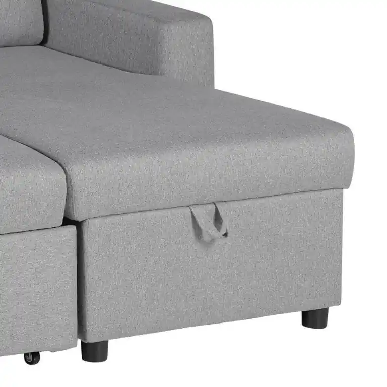 detalle del arcón del sofá chaise longue cama Momi