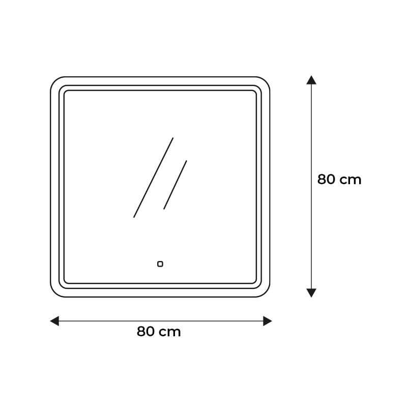 Espejo led 80x80