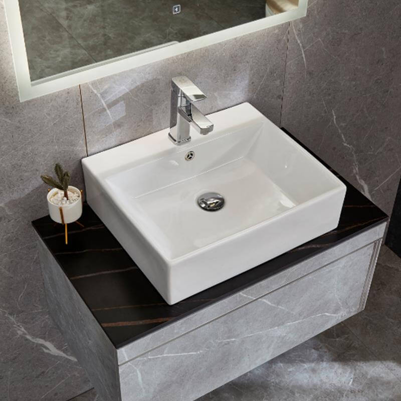 Mueble lavabo gris