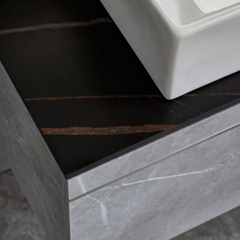 Mueble lavabo gris