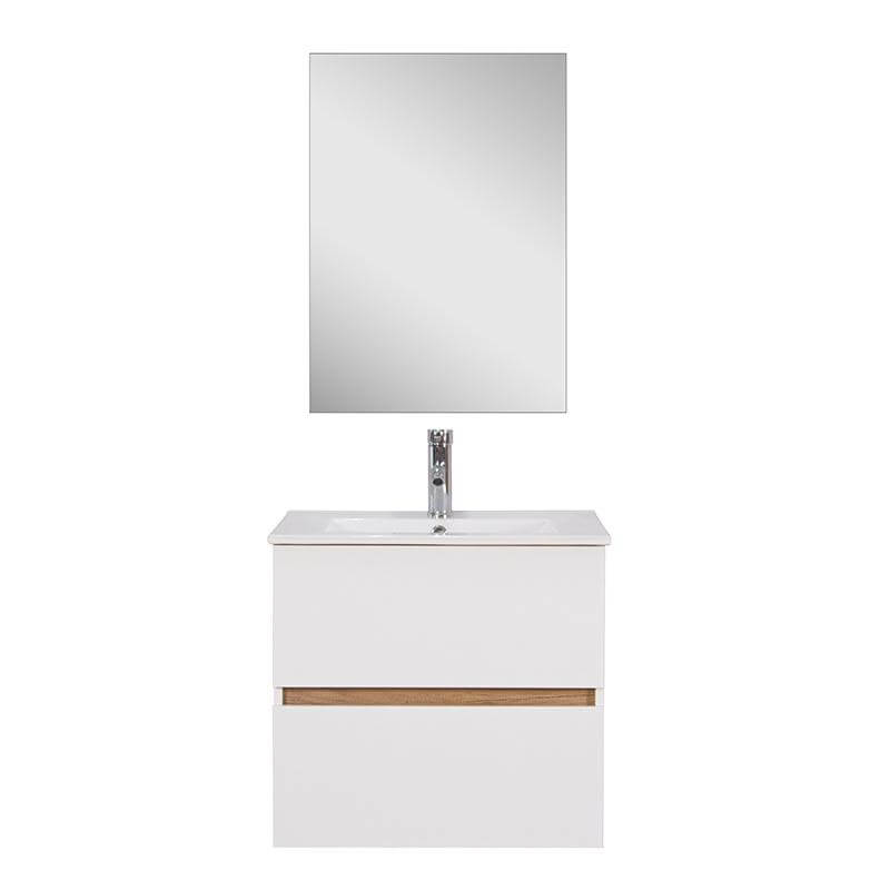 muebles de baño modernos suspendidos medidas 80x46x52 cm, en blanco con cajones espaciosos y lavamanos cerámico
