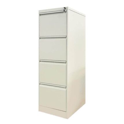 Archivador oficina con llave de 4 cajones en color gris, ideal para oficinas y espacios profesionales