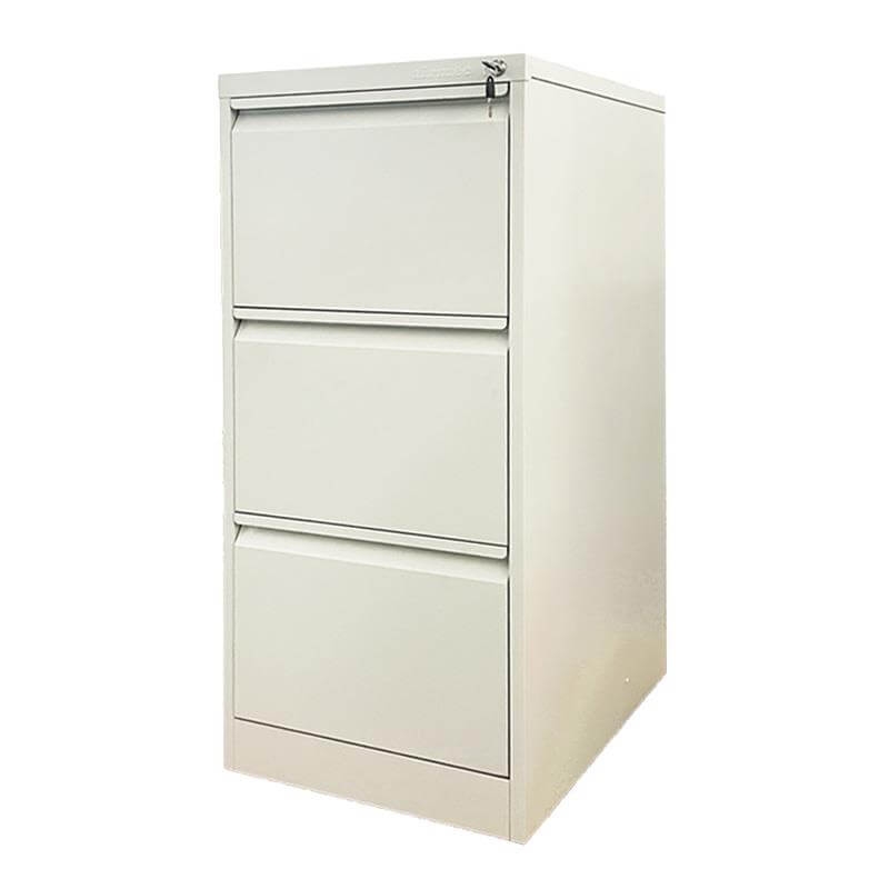 Archivador de tres cajones color gris, dimensiones 103.5x45.2x62 cm