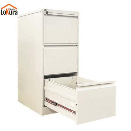 Archivero 3 cajones compacto y resistente, ideal para oficinas pequeñas