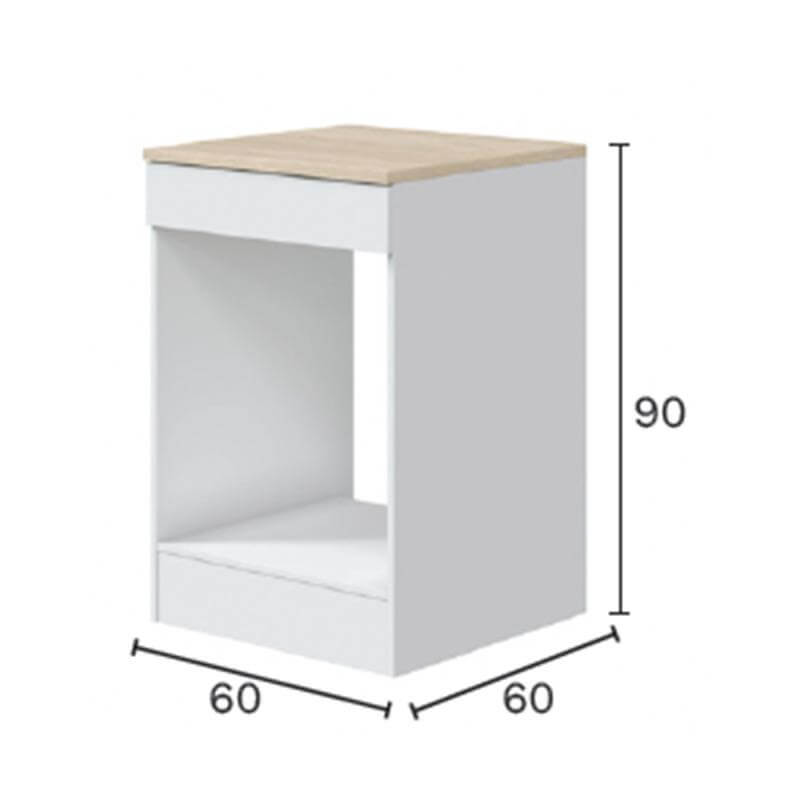 Mueble bajo para horno de la Cocina integral moderna en L